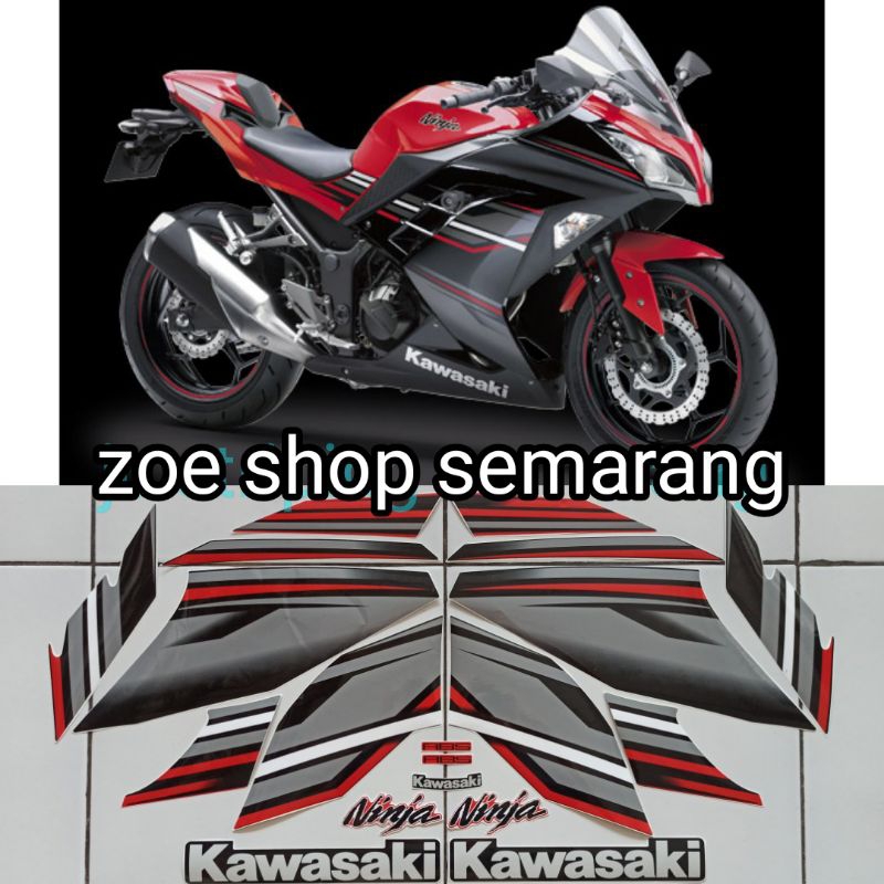 striping ninja 250 fi abs 2017 merah
