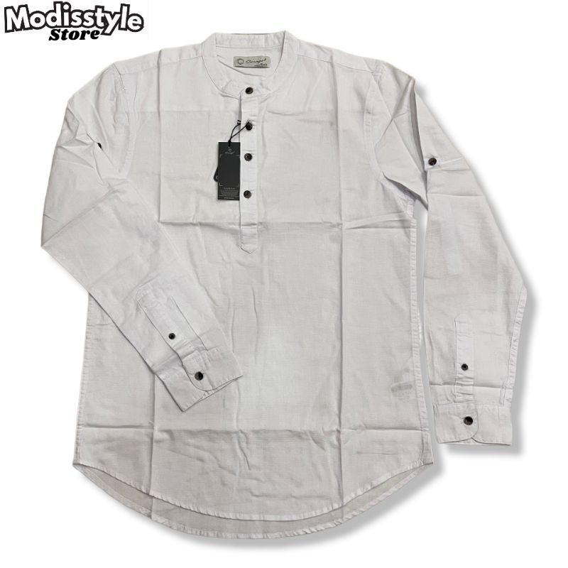 Kemeja Koko Kurta Concept Lengan Panjang 1/2 Kancing / Kemeja Polos Pria Kerah Shanghai Lengan Panja