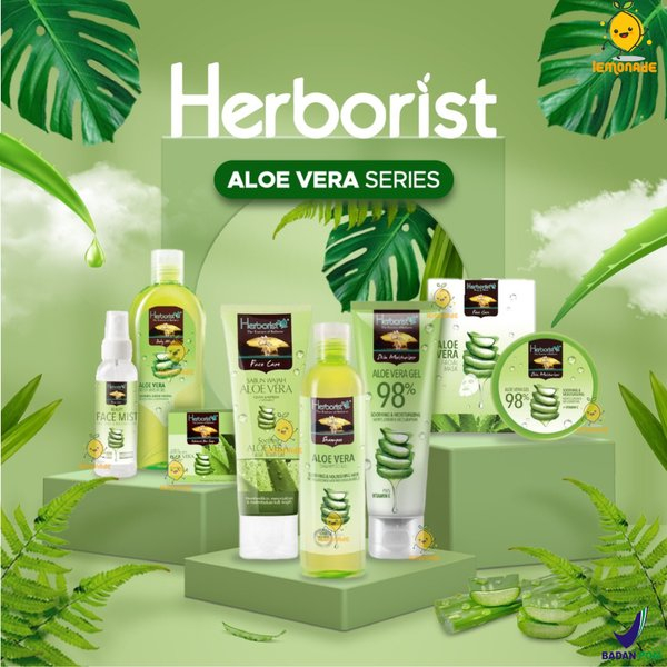 Herborist Aloe Vera Series | Aloe Vera Gel 200 Gr | Lulur Aloe Vera | Face Mist | Micellar Water | F