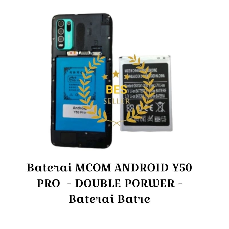 [ 5000 MAH 5000mah - Baterai MCOM ANDROID Y50 PRO  - DOUBLE PORWER - Baterai Batre Batere Batrei Bat