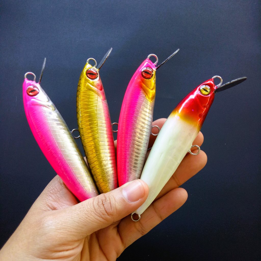 Minnow Sinking 30 gram Umpan Pancing Casting Popping Shore Jigging Handmade Lure