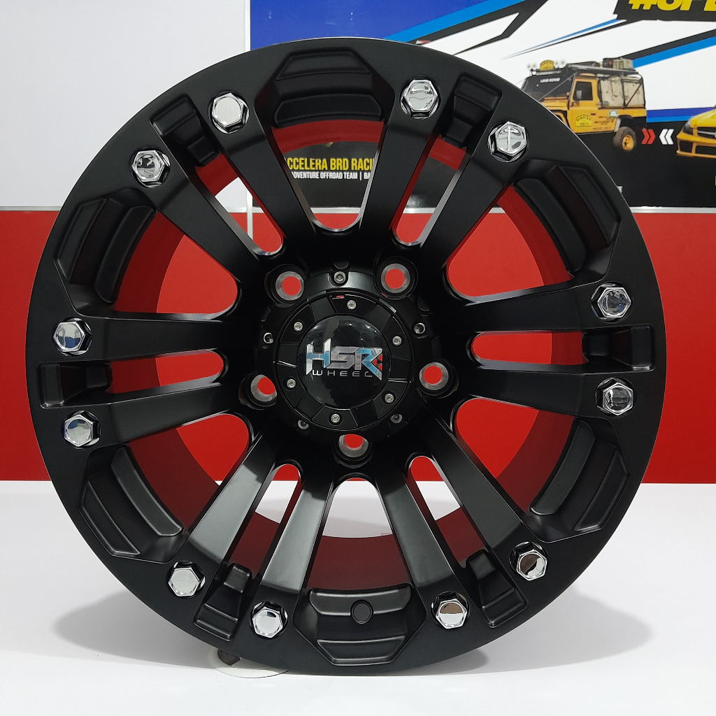 velg mobil katana escudo ring 15 lobang baut 5x139,7 oproad warna hitam polis jual pelek katana mura