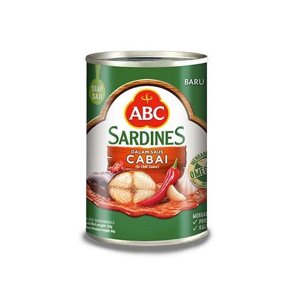 

Sardines ABC 155gr - Sarden Cabai/Extra Pedas