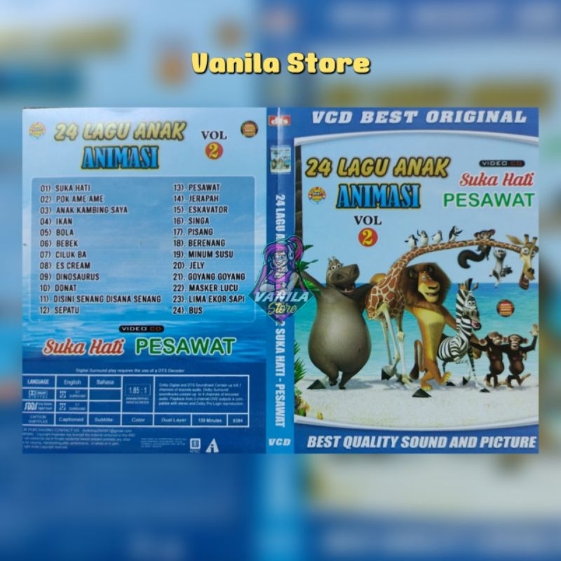 Kaset Video Musik Lagu Anak Anak Animasi Suka Hati