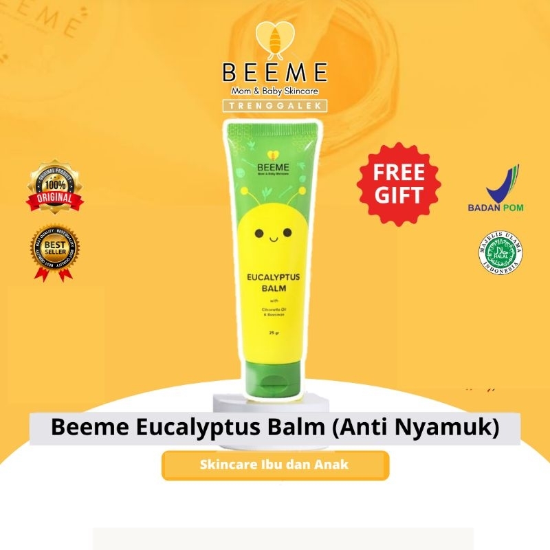 Beeme Eucalyptus Balm 25gr / Krim Penghangat / Melegakan Pernafasan Bayi