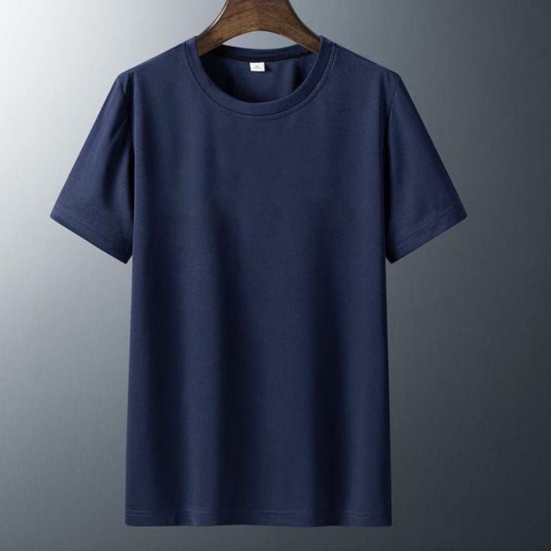 Kaos Polos Atasan Pria Wanita Oblong Pendek PE Soft || Baju Polos Pria Termurah-NAVY L