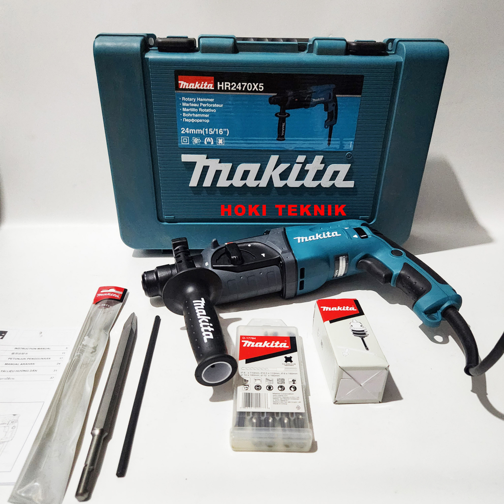 Mesin Bor Bobok Beton Makita HR2470X5 Rotary Hammer