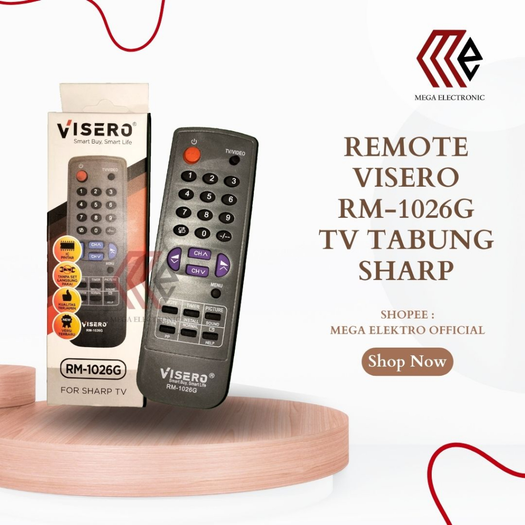 REMOT SHARP TV JADUL / TABUNG VISERO RM-1026G