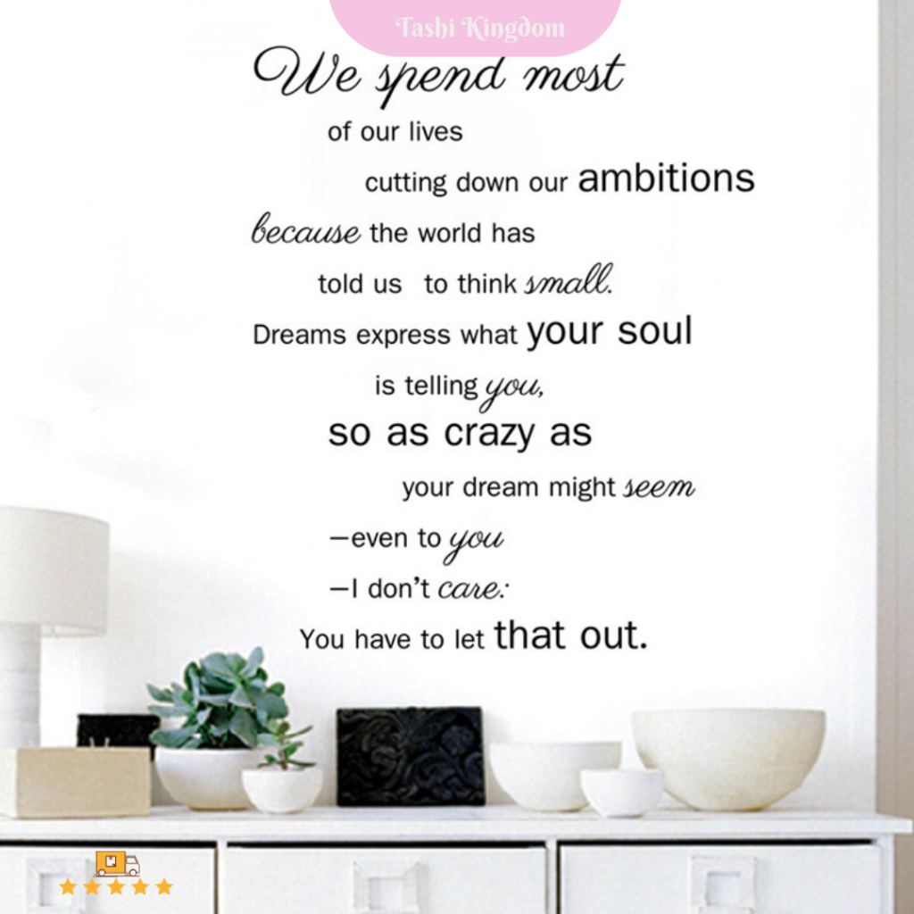 Stiker ruangan wall stiker quotes wallpaper rumah stiker tulisan decor stiker dinding