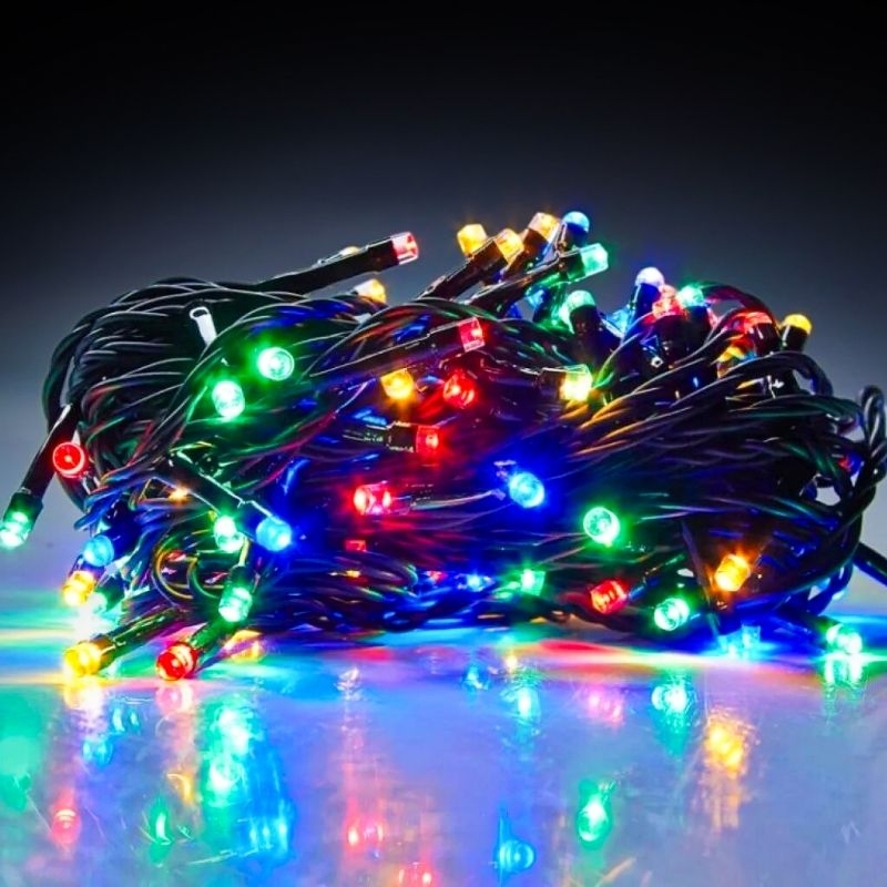 Lampu Hias Dekorasi Natal Led Warna Warni Rainbow Pelangi 3warna Kedap Kedip