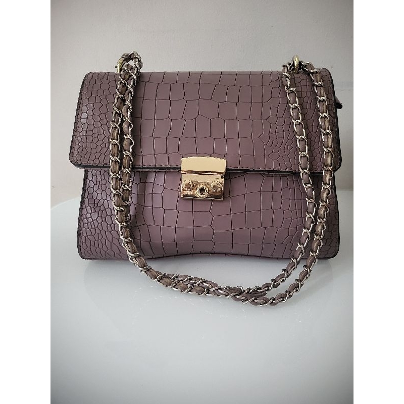 tas ling cantik lilac preloved