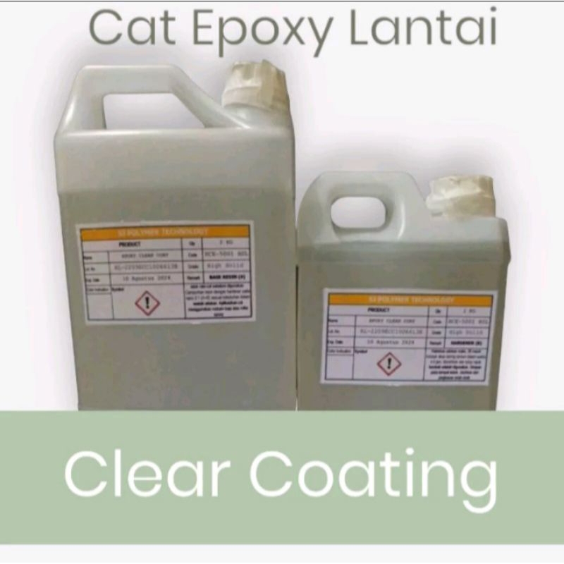 Cat lantai epoxy bening