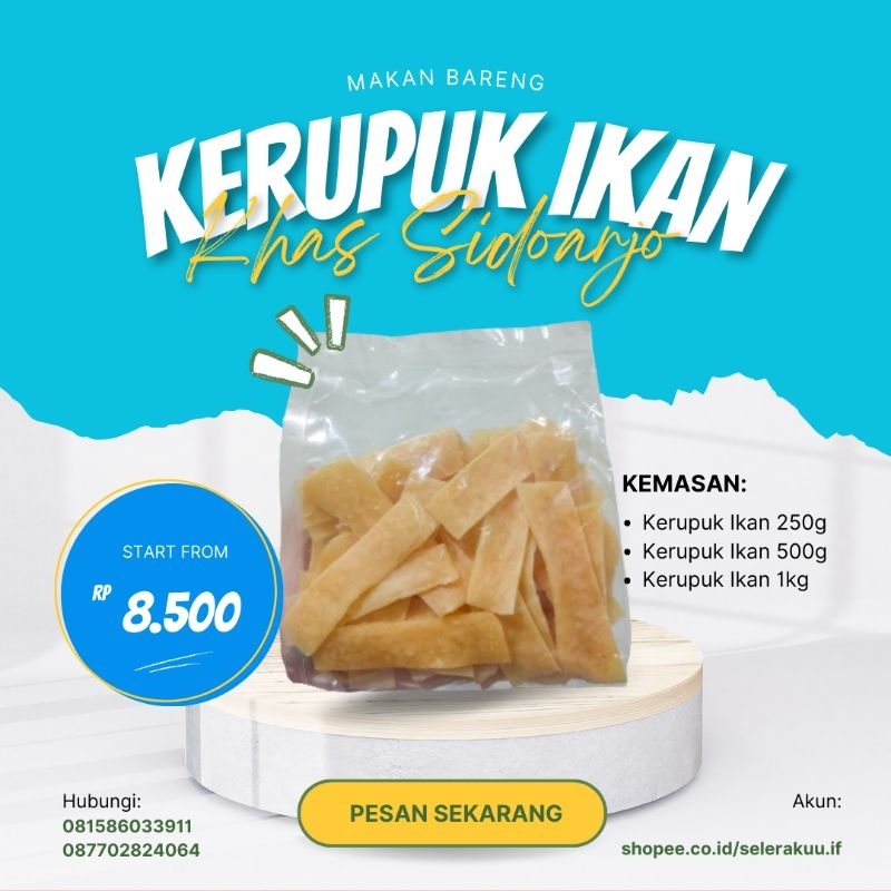 

Karupuk Ikan Asli (250gr) Langsung Goreng TANPA DIJEMUR - Khas Sidoarjo