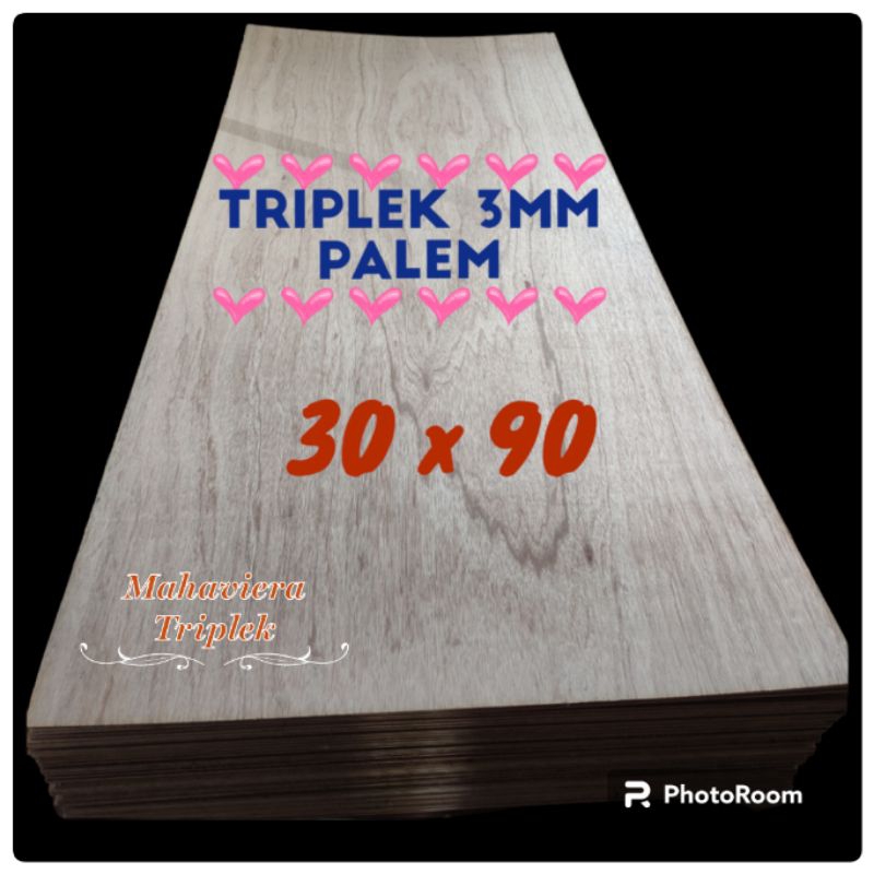 Triplek 3mm PALEM Ukuran 30 cm x 90 cm