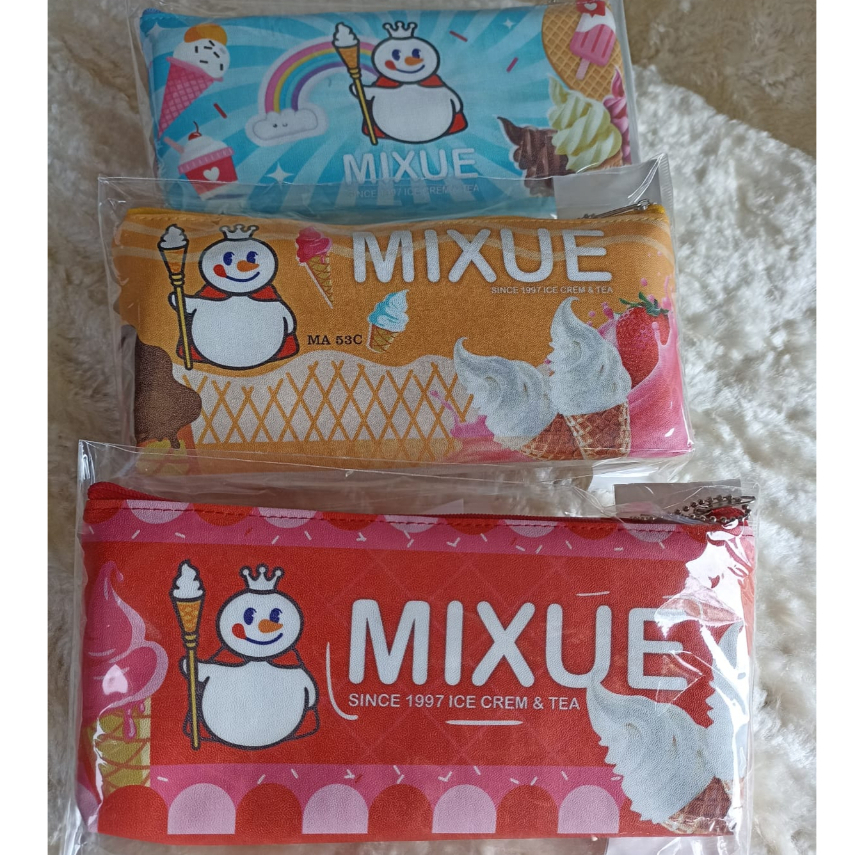 

Kotak Pensil Pouch Mixue / Tempat Pensil Resleting Medium