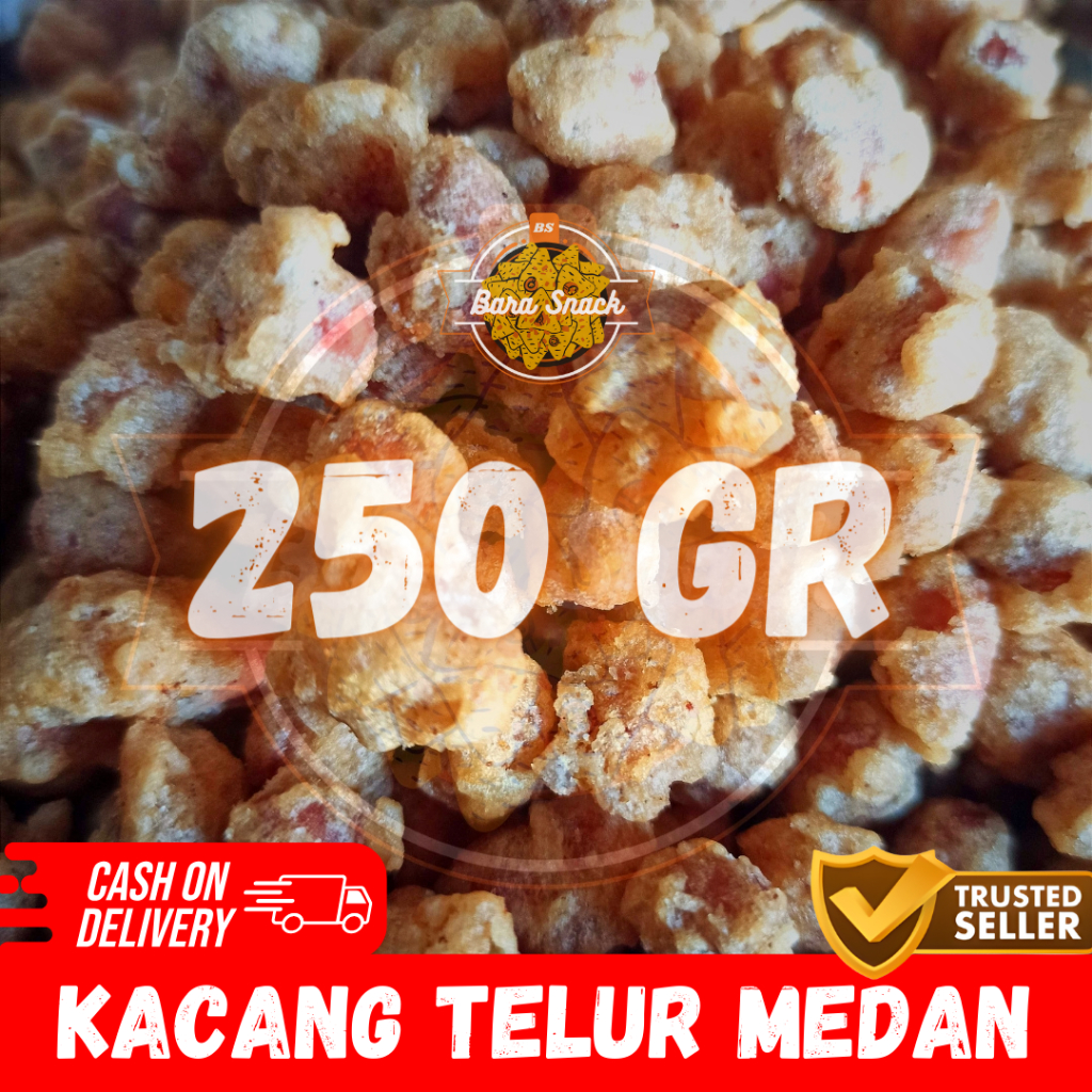 

[ 250gr ] Kacang Telur Medan / Kacang Peyek / Kacang Kribo / Camilan Snack Kiloan Murah