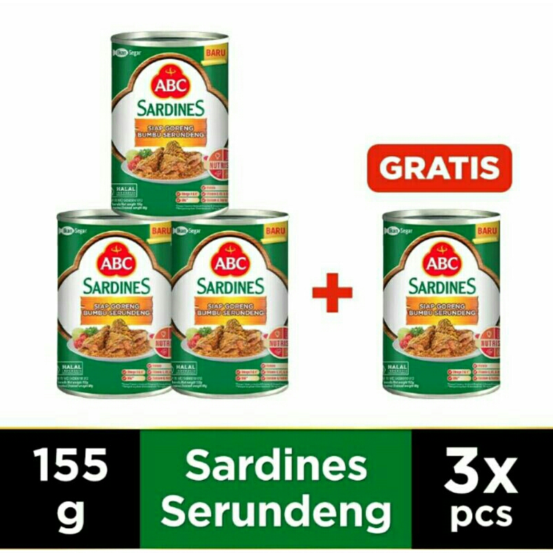 

Sarden ABC Bumbu Serundeng 3 pcs