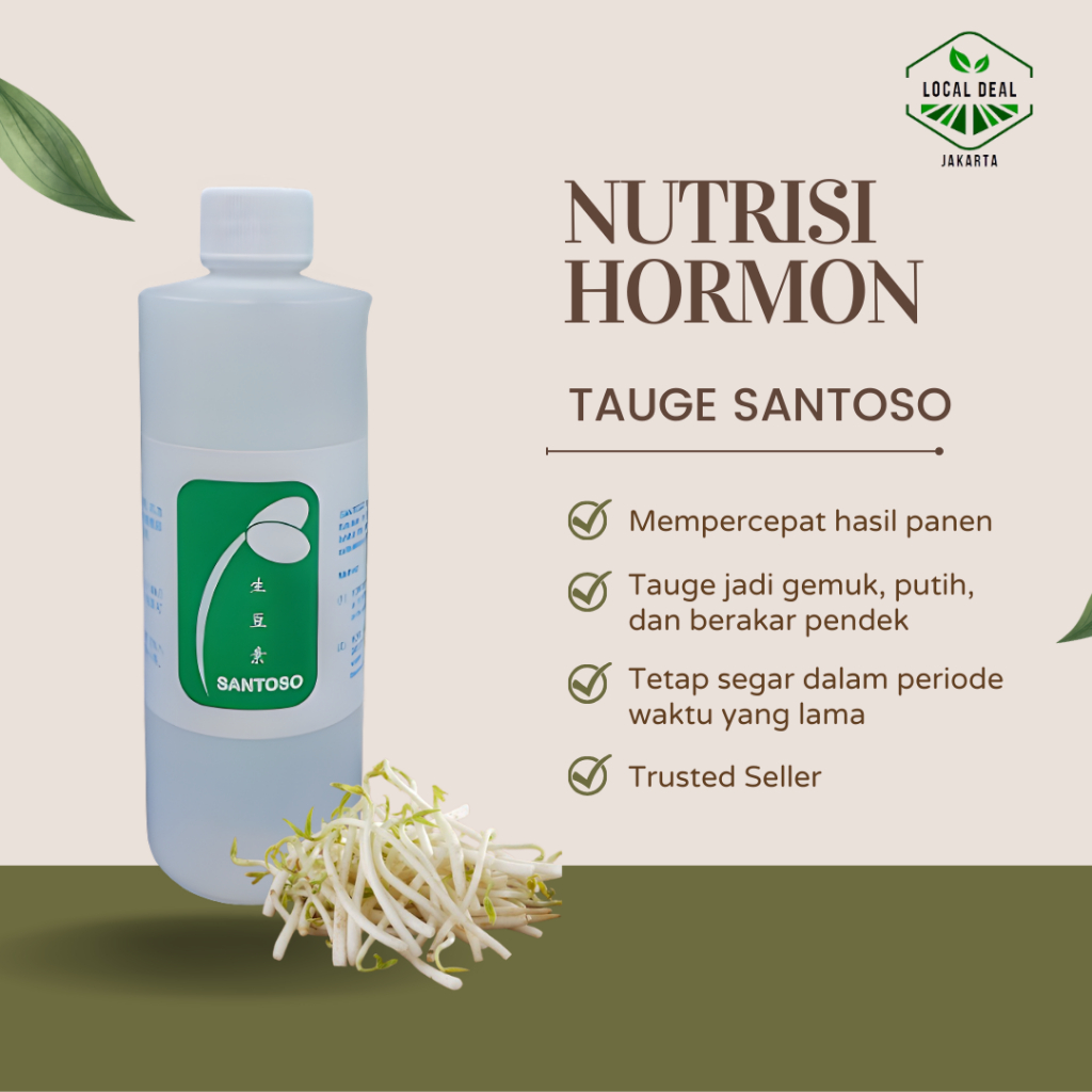 Nutrisi Obat SANTOSO 500ml Hormone Bean Sprout Untuk Pertumbuhan Tauge / Toge / Kecambah