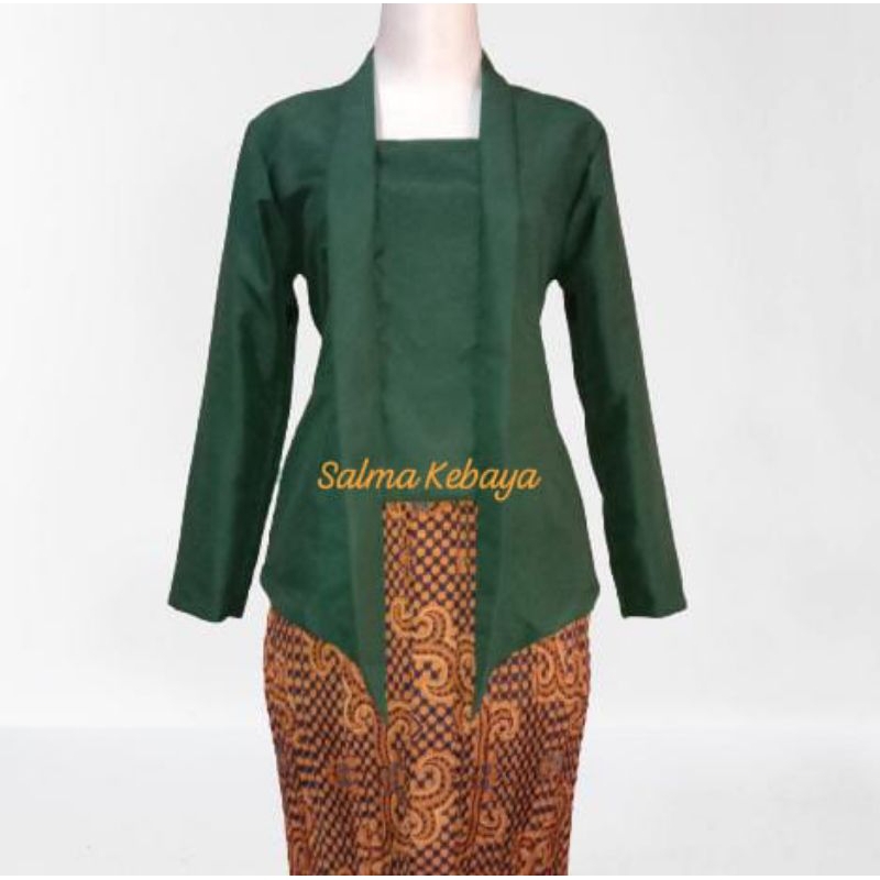 Kebaya Kutubaru modern polos IJO BOTOL
