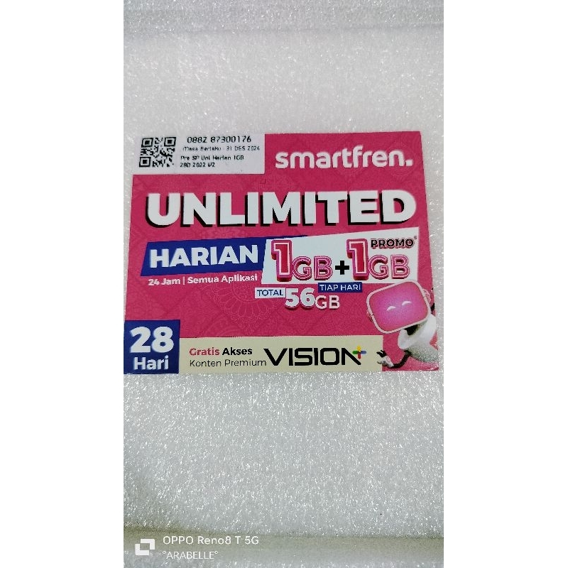 kartu perdana + paket internet smartfren 24jam murah  UNLIMITED 2gb perhari