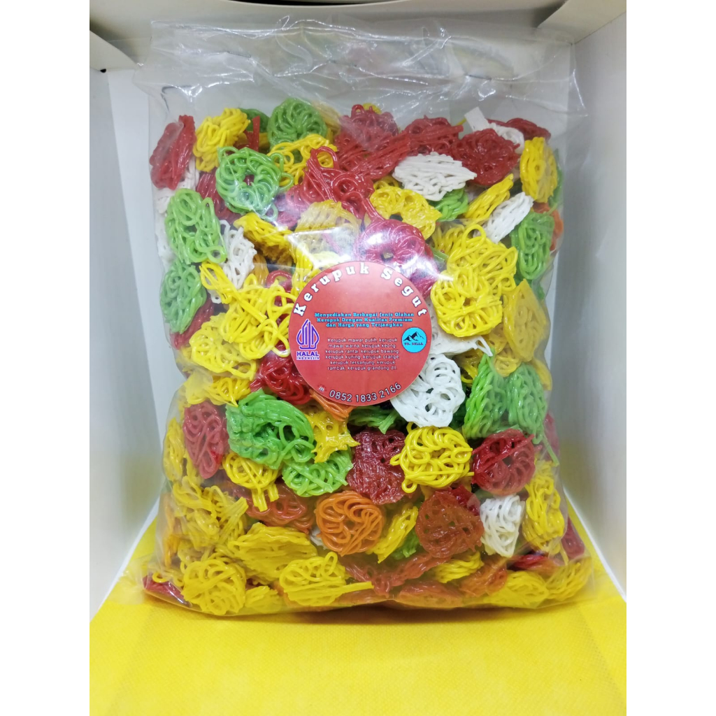 

KERUPUK MAWAR MINI ANEKA WARNA KEMASAN 500/1000GR