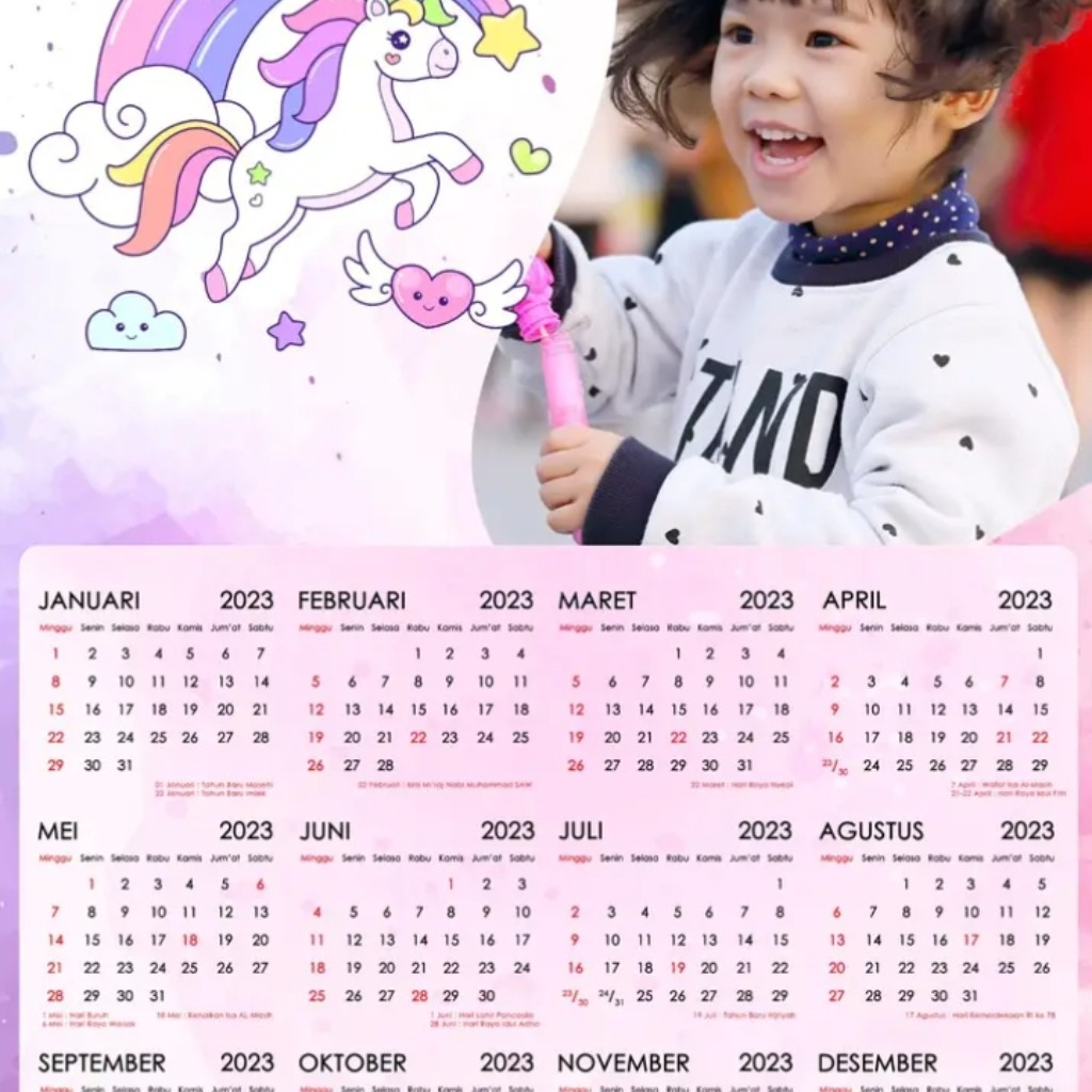 

kalender custom anak /kalender dinding