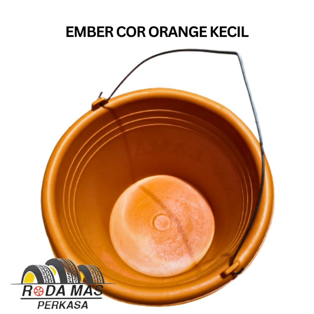 Ember Plastik MERAH | Ember Cor Anti Pecah | Ember Bangunan Kecil 14" RMP
