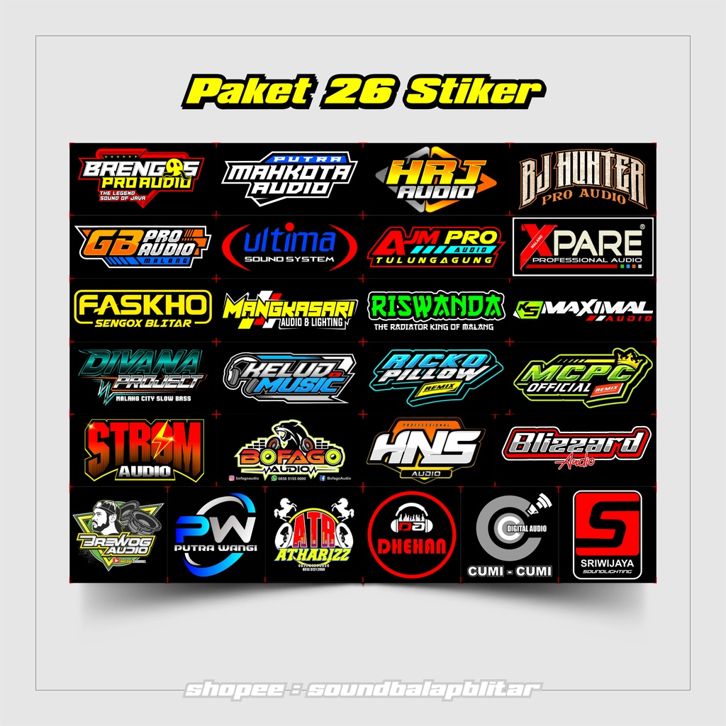 BAYAR DITEMPAT ✅ Stiker Sound System Isi 25 Brewog Brengos HRJ Riswanda