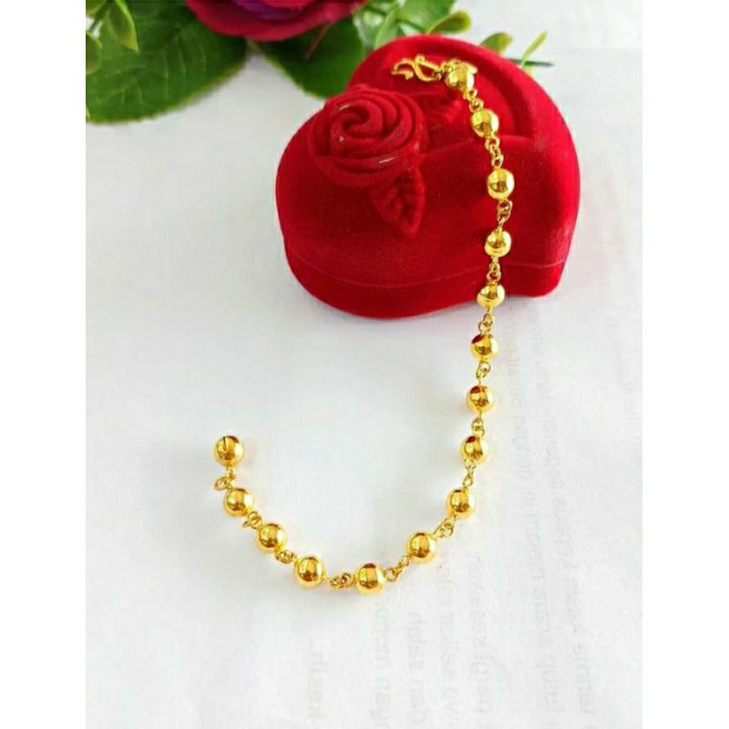 GELANG TANGAN PERAK SEPUH EMAS