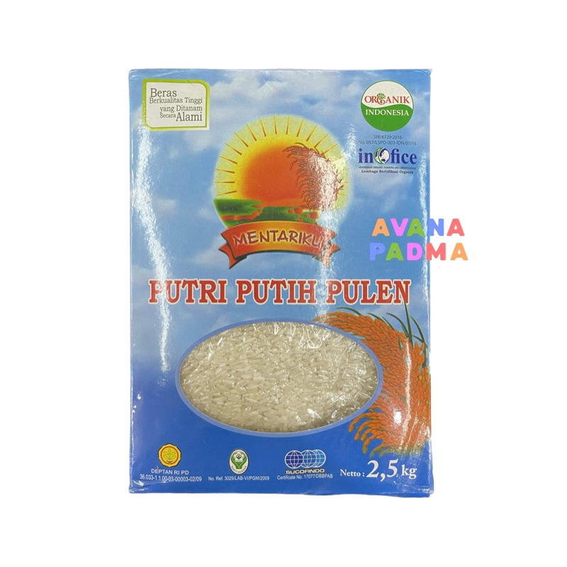 

Beras Mentariku Putri Putih Pulen (2,5kg)