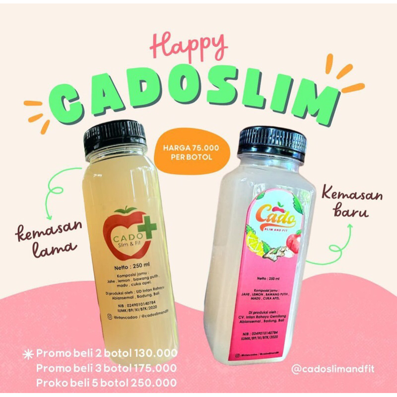 

CADO SLIM AND FIT✨ jamu pelangsing badan herbal 100% Original