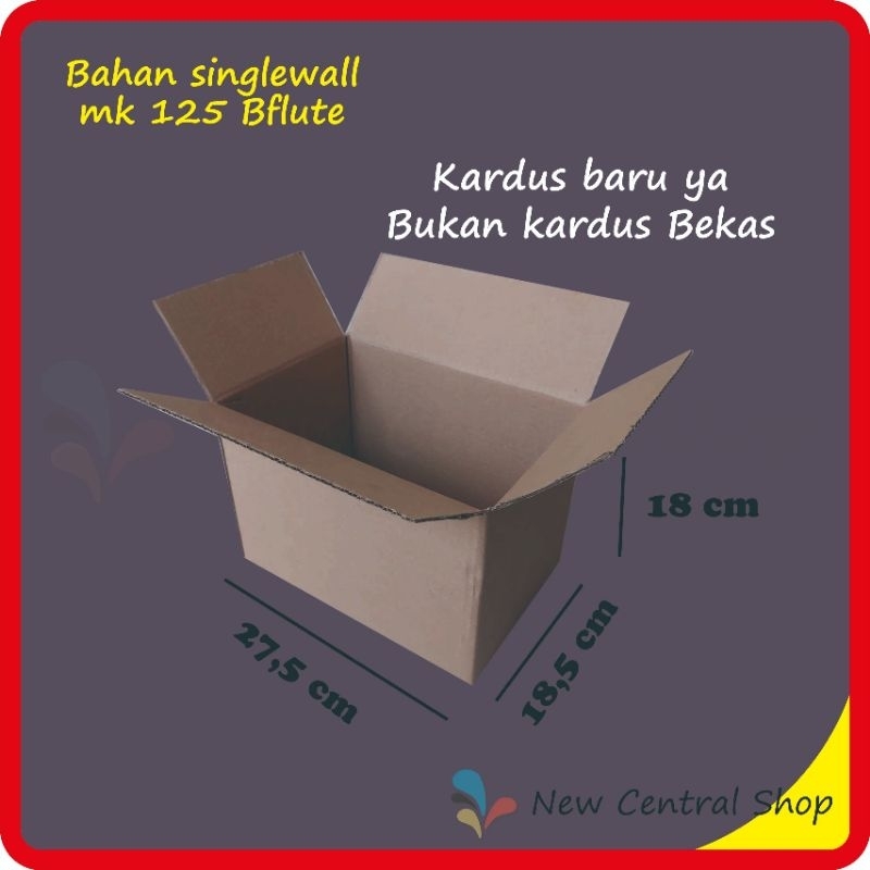 

Kardus | Kotak | Karton Box polos ukuran 27,5 x 18,5 x 18 baru murah