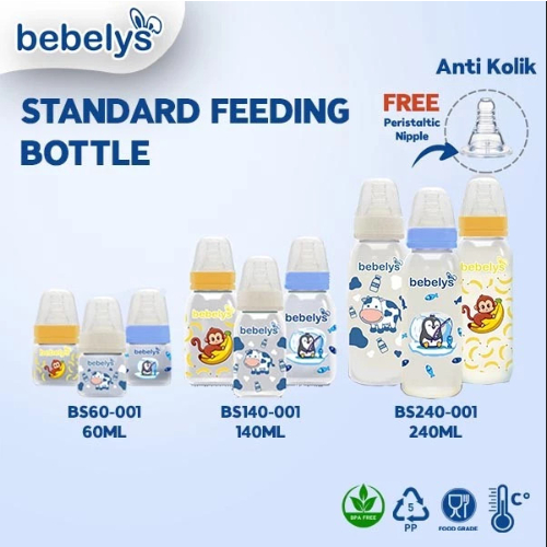 Botol Susu Bayi BEBELYS Nipple PERISTALTIC 60ml 120ml 240ml