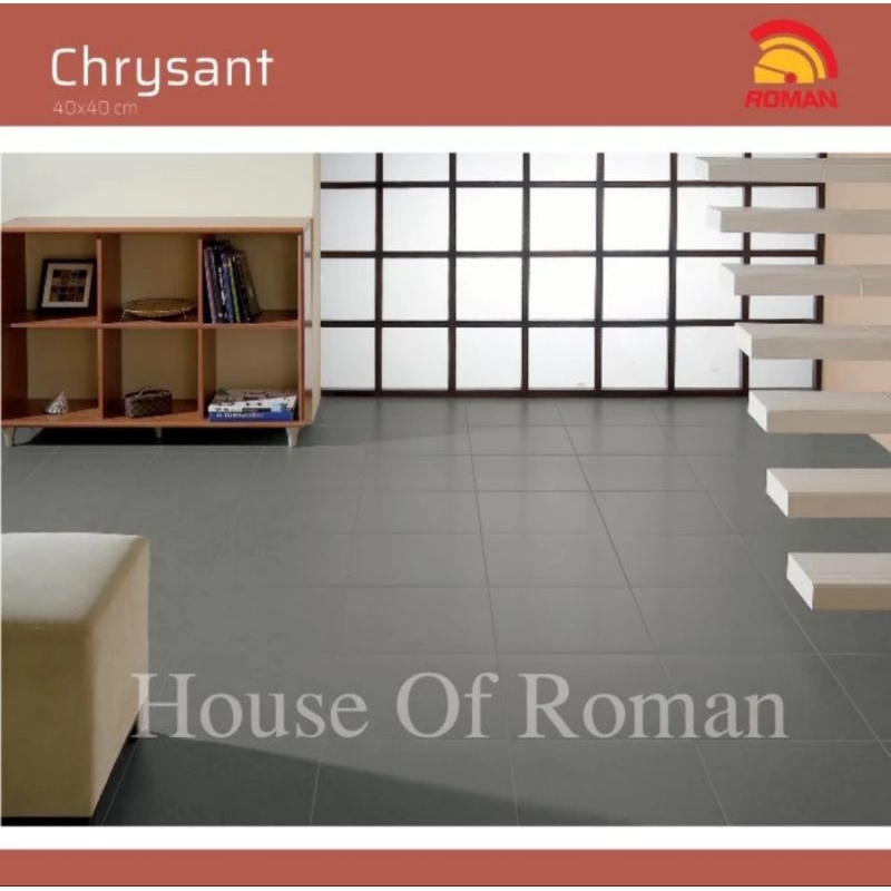 ROMAN KERAMIK G447314 Chrysant Grey 40x40 keramik roman murah keramik lantai abu abu keramik minimal