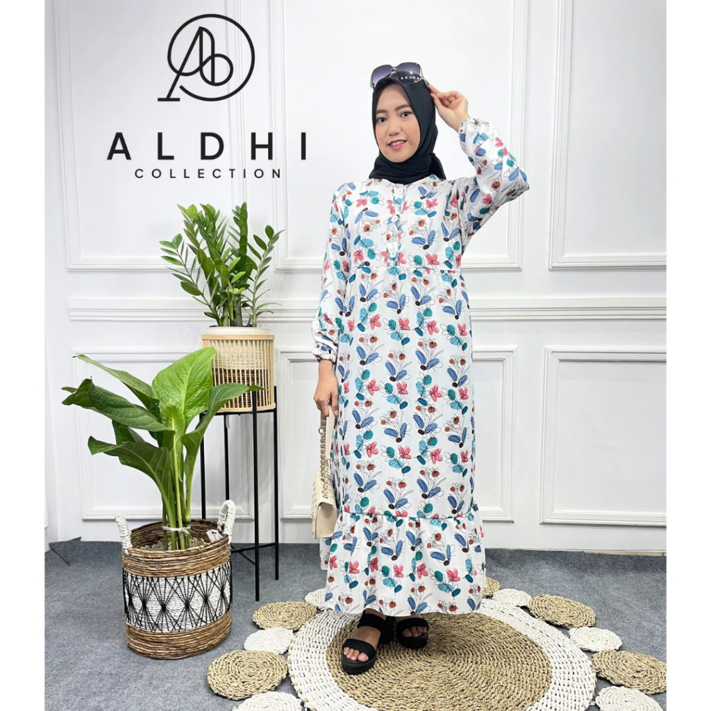 Midi Dress - Chika Midi Dress Gamis Crinkle Airflow Premium