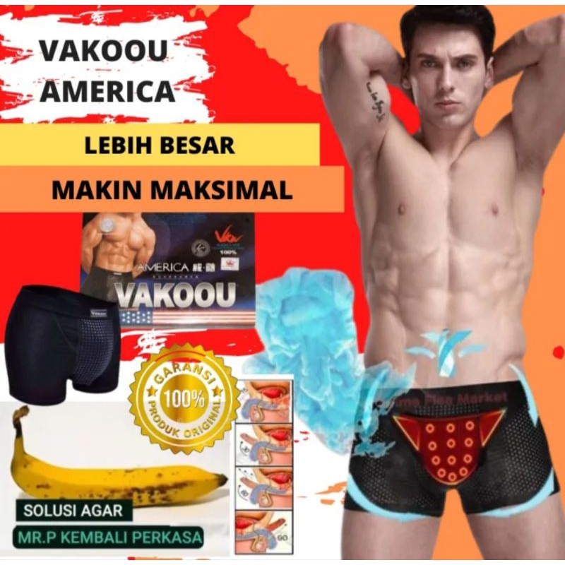 ❤️Fitshape❤️ Vakoou Celana Dalam Kesehatan Pria Original American Vakoou Magnetic Fiber