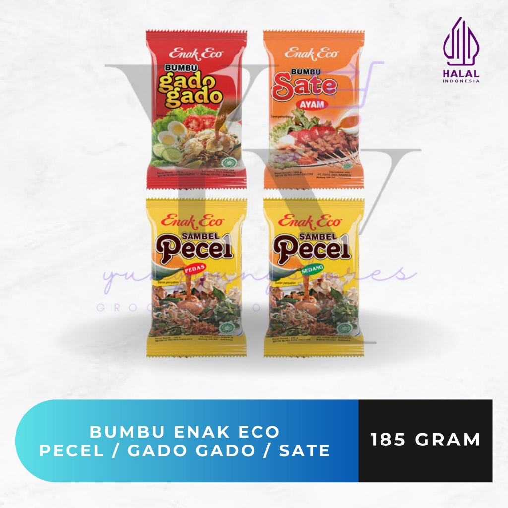 

Enak Eco Bumbu Pecel Pedas dan Sedang / Gado-Gado / Sate Ayam 185 gram