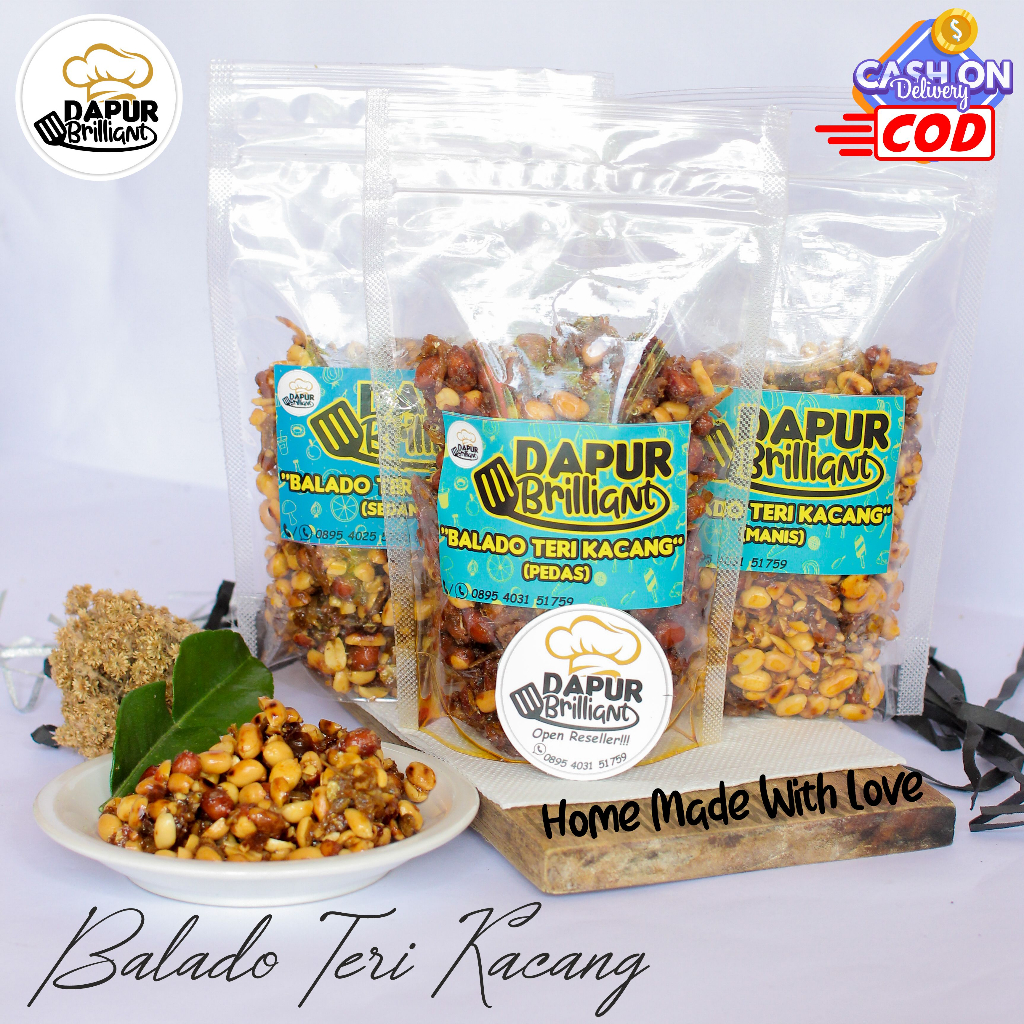 

Balado Teri Kacang 250 Gram Gurih Lezat Home Made Halal Dapur Brillian