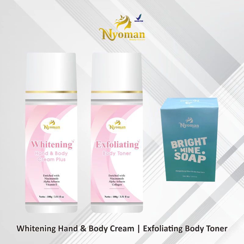 paket whitening lotion dan body toner nyoman beauty skincare / paket body care nyoman
