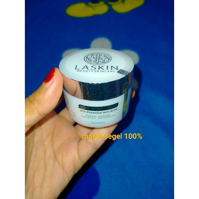 LASKIN OFFICIAL ACNE NIGHT CREAM PRELOVED HARGA PALING MURAH MASIH SEGEL