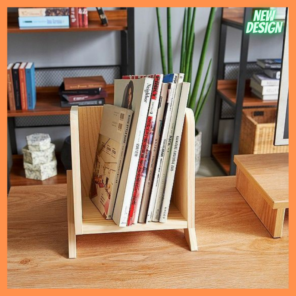 Rak Buku Kayu Mini Aesthetic Minimalis