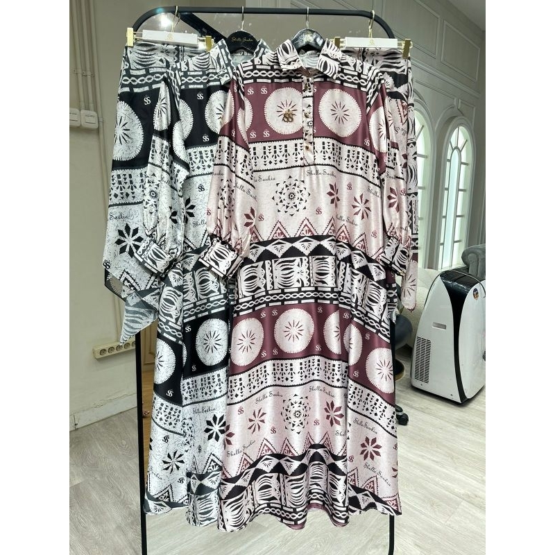 Gamis Silk Matahari set Hijab Brand Original Shella Saukia