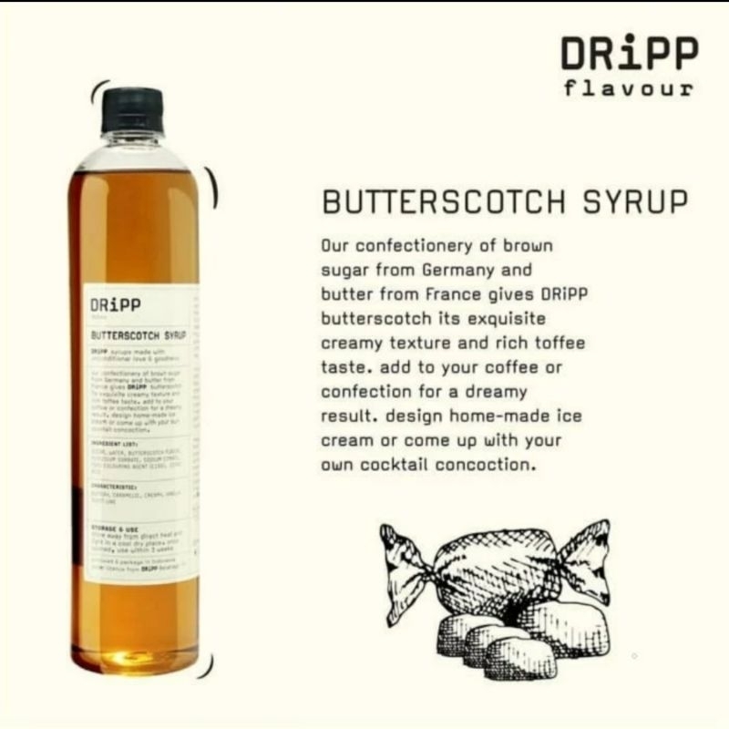 

DRIPP Butterscotch Syrup - Sirup Butterscotch 760 ml