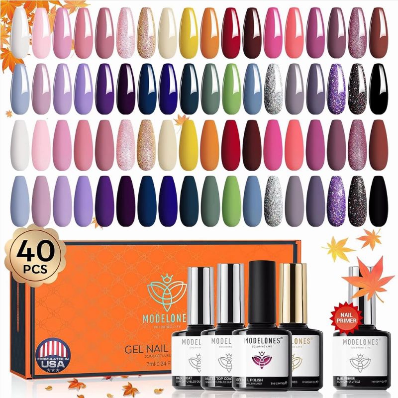 modelones 40 wrna base coat/top coat/matte top coat