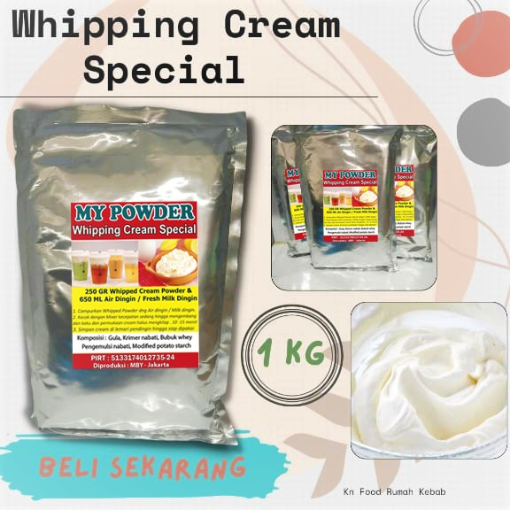 

Whipping Cream 1000 gram Whipp Cream SPECIAL