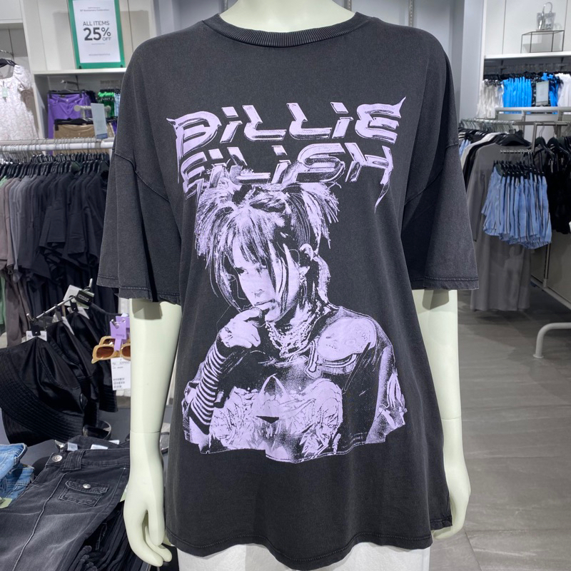 Kaos Billie Eilish x  H&M Original Store ( limited edition )
