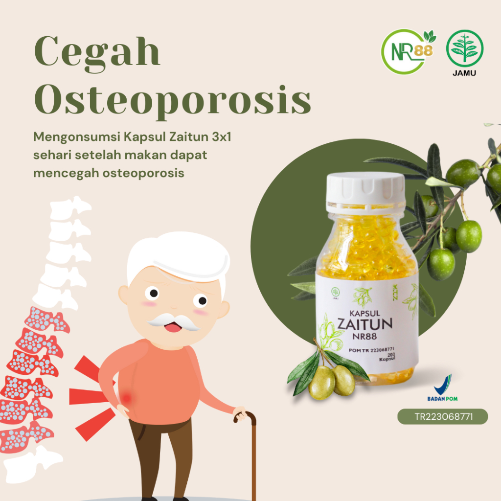 

Zaitun Kapsul Isi Kapsul - Mencegah Osteoporosis - Baik Dikonsumsi Ibu Menyusui - Mengurangi Resiko Sakit jantung