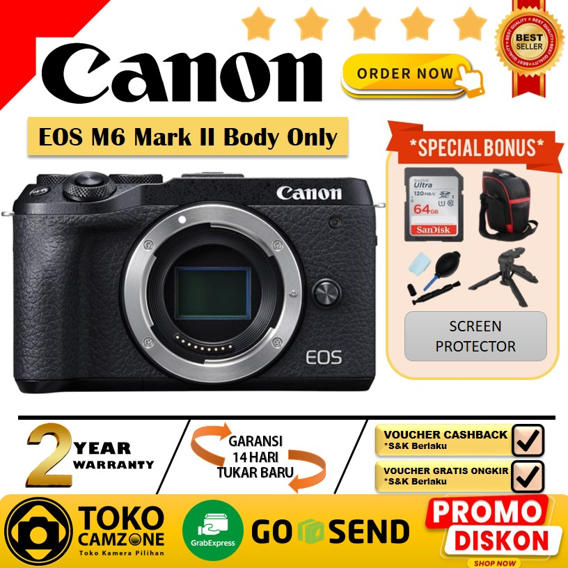 Canon EOS M6 Mark II Body Only Garansi Resmi