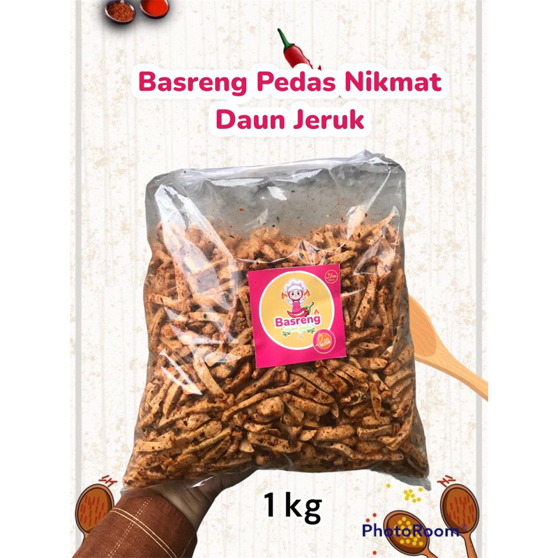 

Basreng pedas daun jeruk 1kg.Asli Jawa Barat