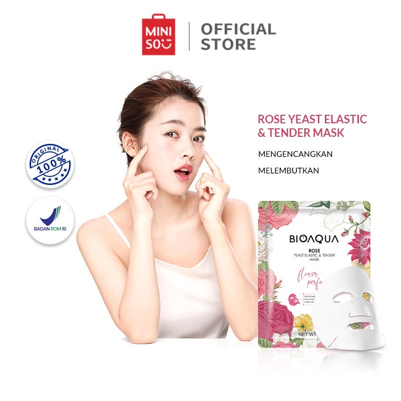 MINISO x BIOAQUA Masker Wajah Facial Sheet Mask Skin Care Face Mask BPOM